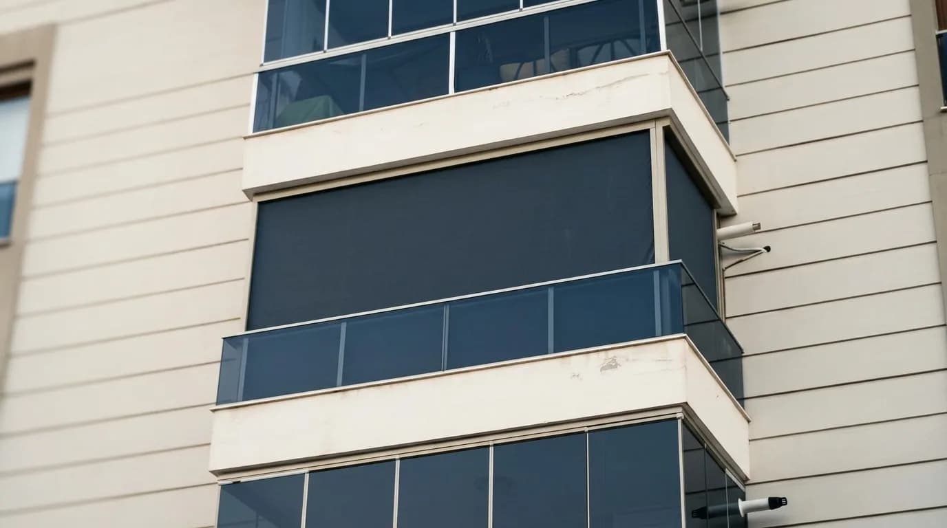 Balkonda zip perde uygulaması